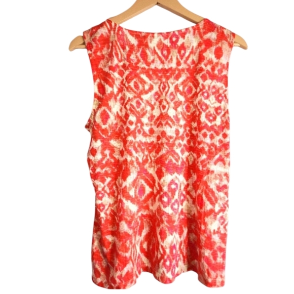 CHICO’S Ikat Pleated Tank Top, size 2 - Picture 8 of 8